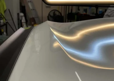 Final Results of Paintless Dent Repair for Large Dent