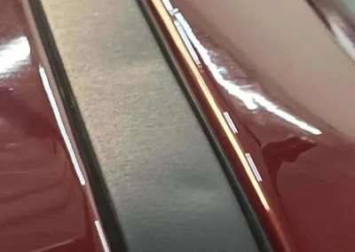 Hail Damage Dents in Roof Molding