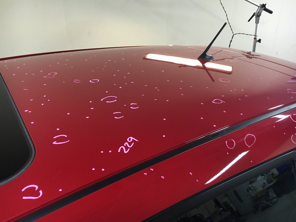 hail damage repair using paintless dent removal