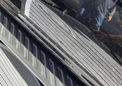 Long Crease in Aluminum Ford Door