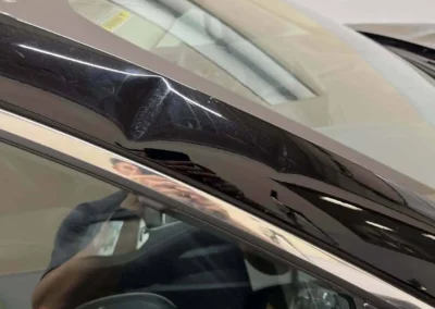 dent in a-pillar of 2020 Acura SUV